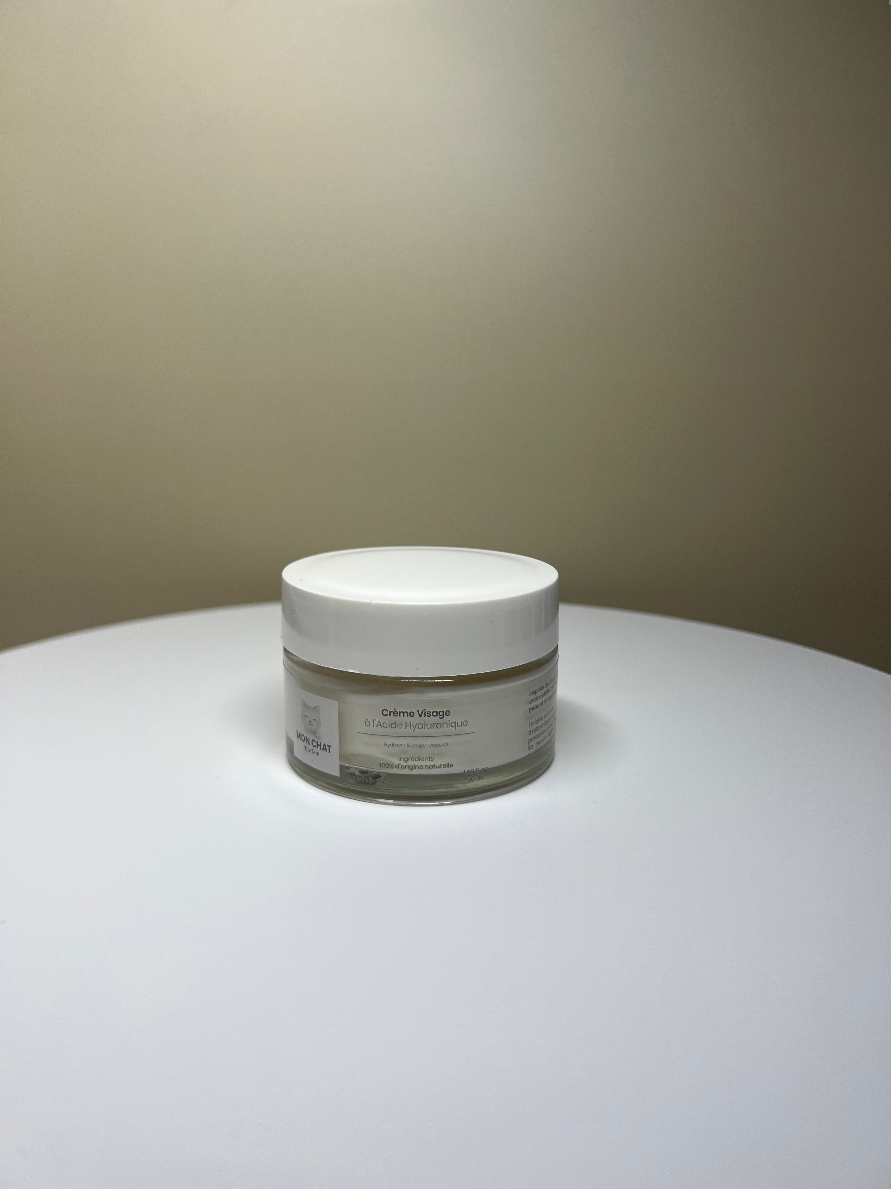 Crème visage hydratante MON CHAT – acide hyaluronique, Made in France