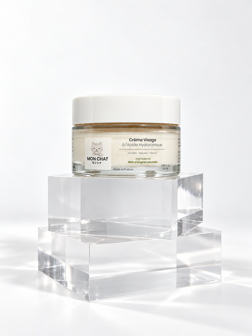 Crème visage acide hyaluronique MON CHAT 50ml – pot fermé